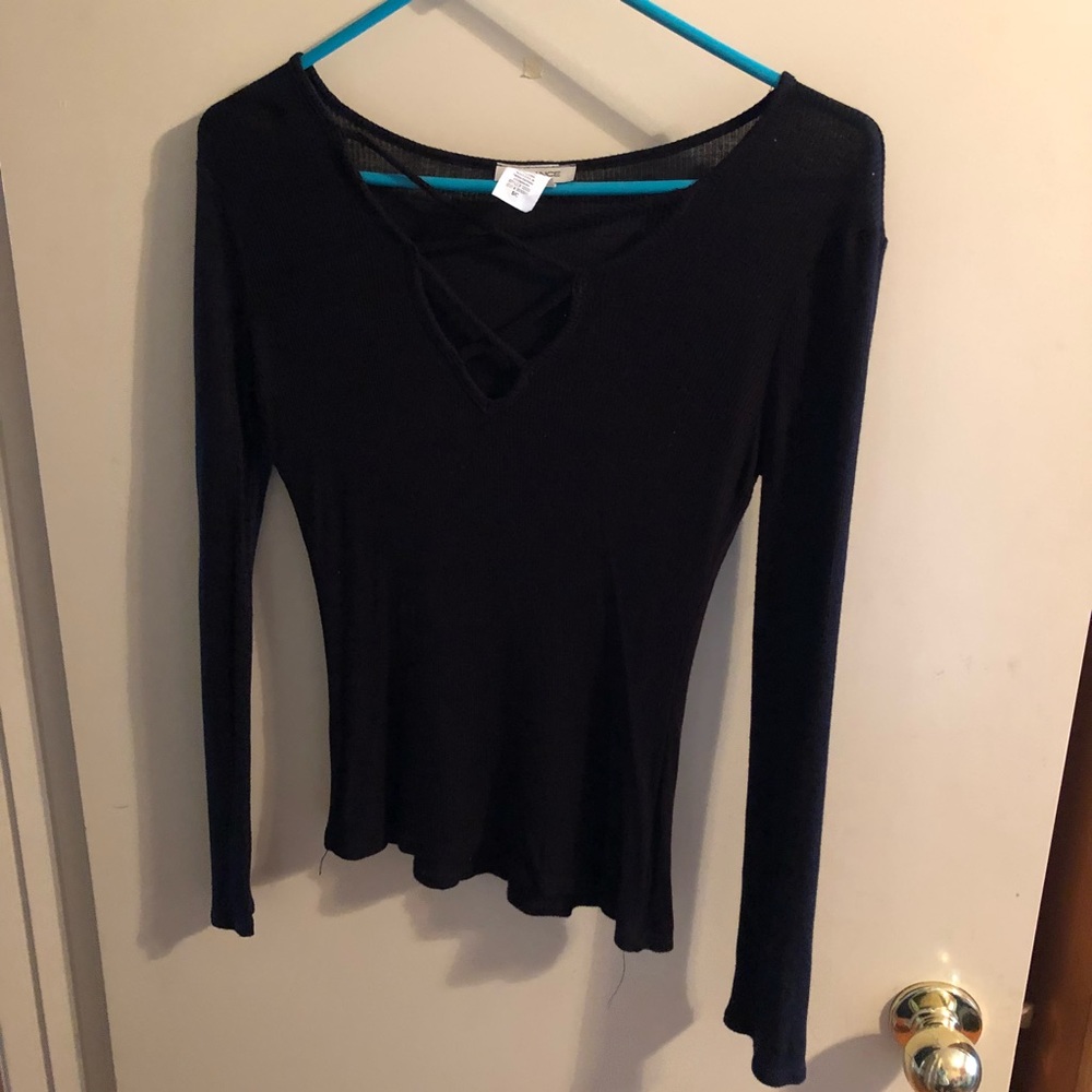 Black top with front detail